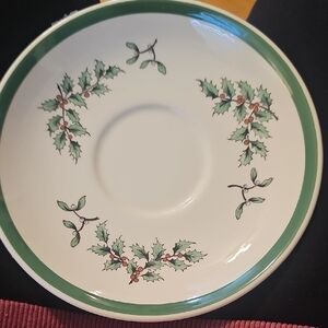 Set Of 4 Spode Christmas Tree Saucers/Plates